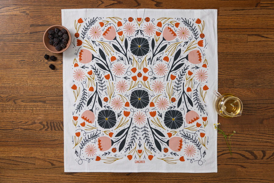 Limited Offer - Moody Floral Tea Towel