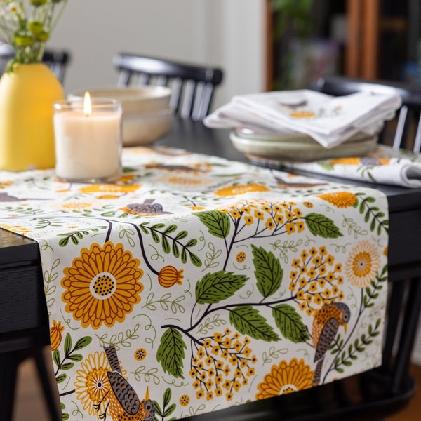 PRE-ORDER Mums & Robins Table Runner (ships 4/1/25)