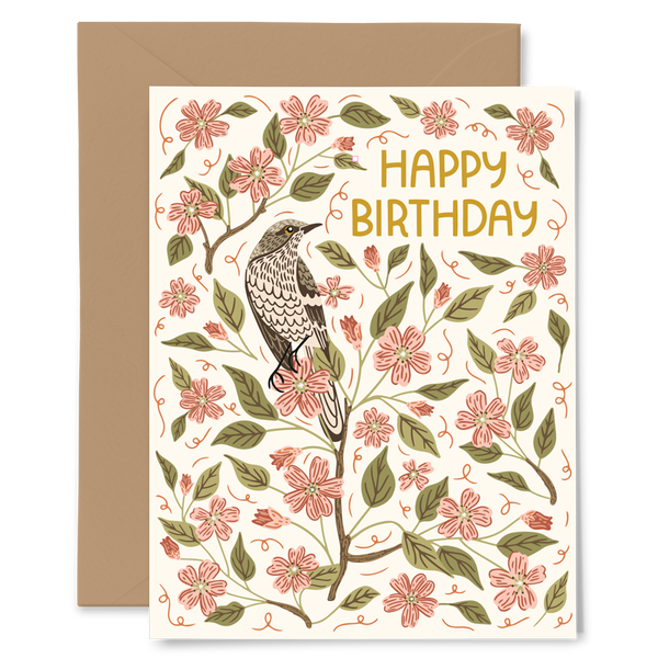 Apple Blossom Birthday Card