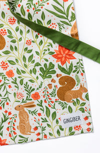 Christmas Forest Apron Ivory