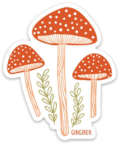 Autumn Mushroom Sticker