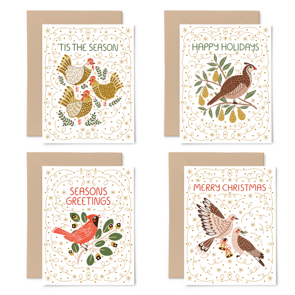 Holiday Birds Mixed Boxed Set