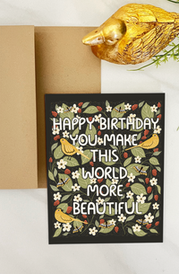 Beautiful World Birthday Card