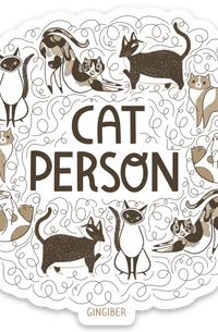 Cat Person Sticker