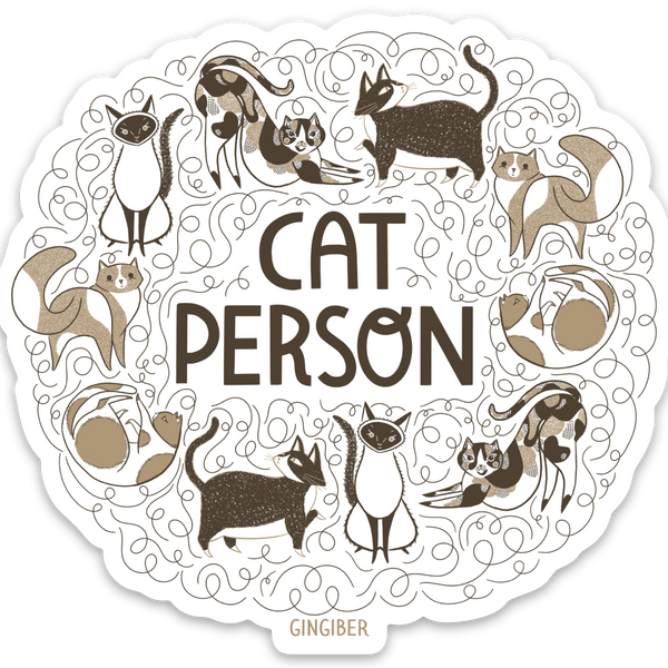 Cat Person Sticker