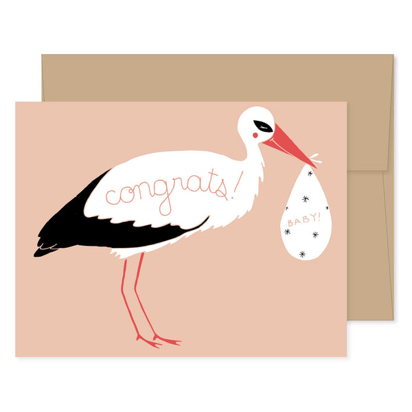 Congrats Baby Stork Card