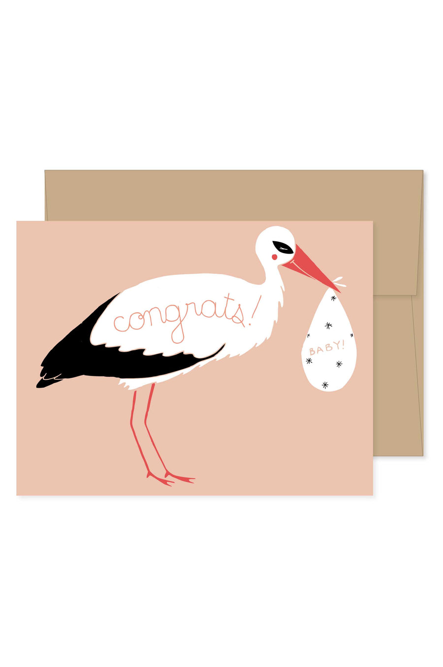 Congrats Baby Stork Card