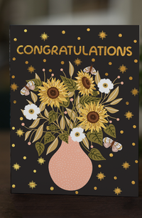 Congratulations Vase Card