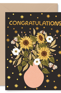 Congratulations Vase Card