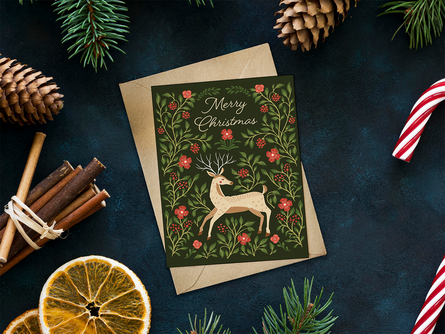 Deer Merry Christmas Card
