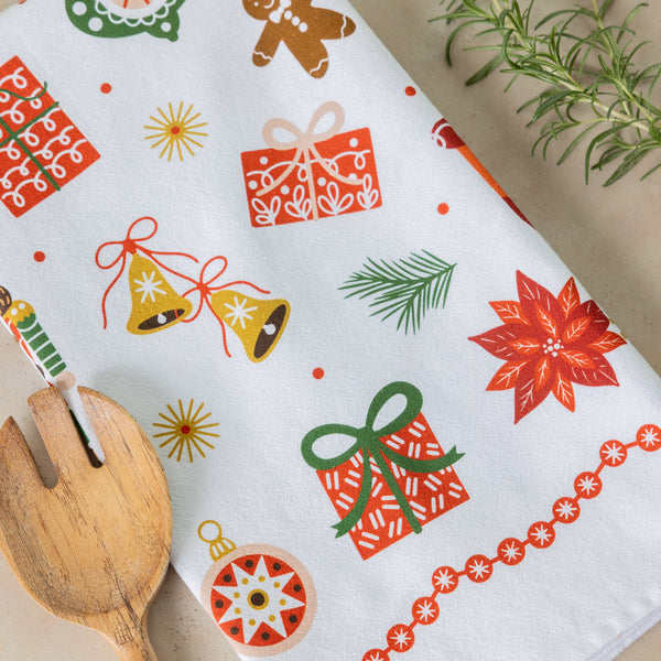 Festive Trinkets Tea Towel