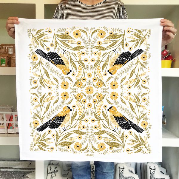 Goldfinch Tea Towel