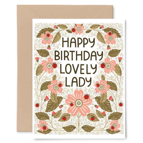 Lovely Lady Birthday Card