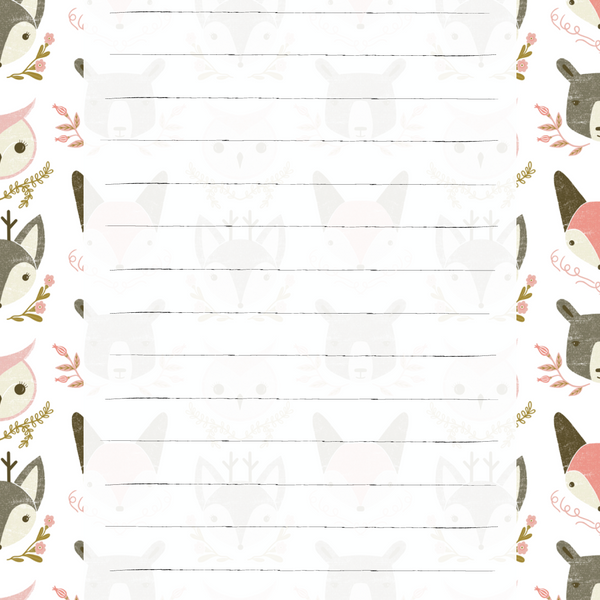 Woodland Creatures Notepad