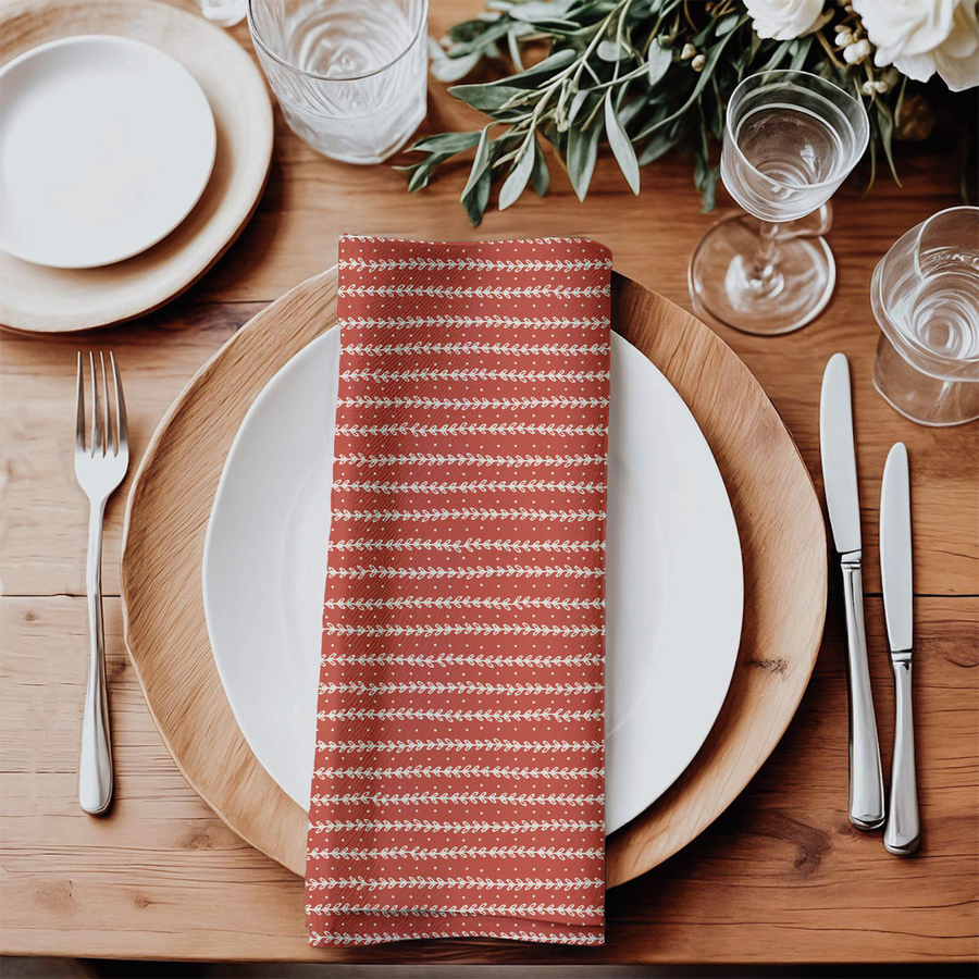Red Holiday Cloth Napkins