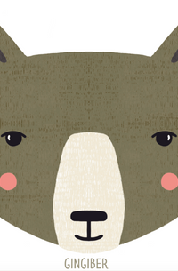 Woodland Bear Sticker