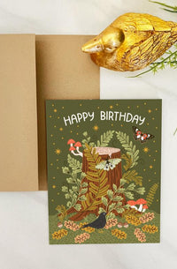 Tree Stump Birthday Card