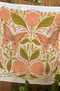 Vintage Butterfly Tea Towel