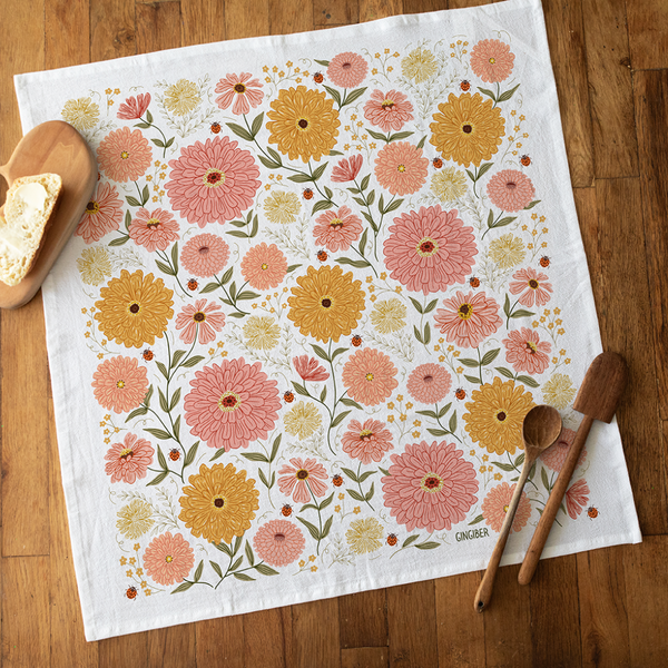 Zinnia Tea Towel