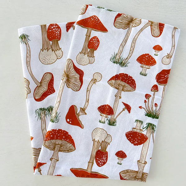 Enchanted Toadstools Tea Towel
