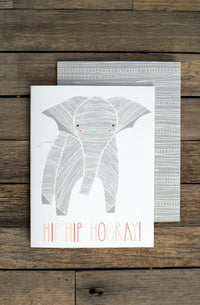 Hip Hip Hooray Baby Elephant Card