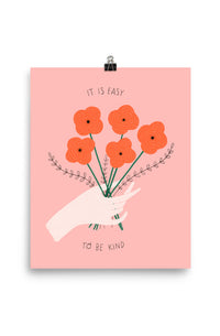 PREORDER Easy To Be Kind Art Print (ships 2/14/25)