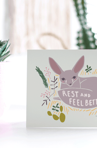 Feel Better Fennec Fox Card