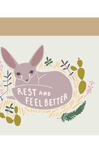 Feel Better Fennec Fox Card