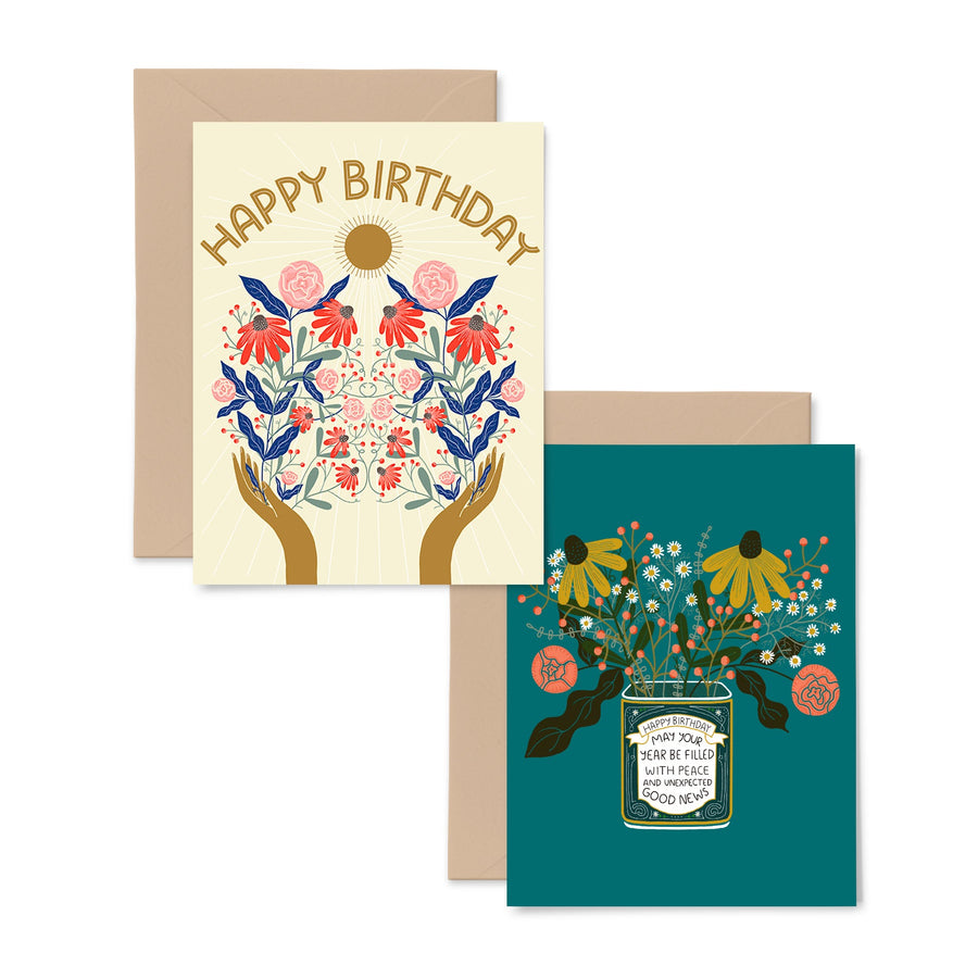 Mixed Floral Birthday Cards