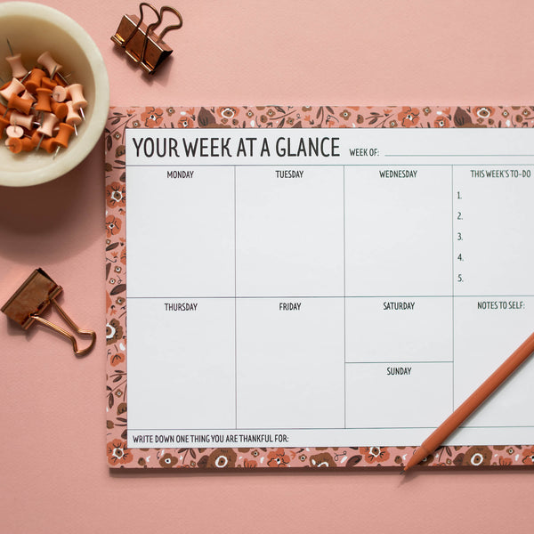 Calico Weekly Planner Notepad