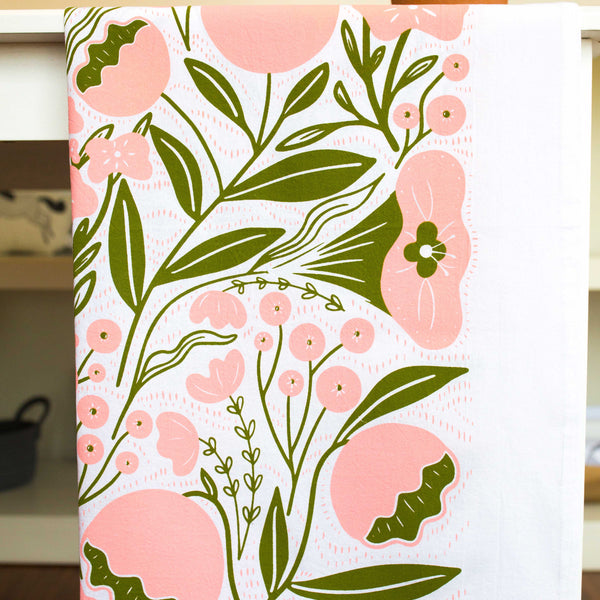 Flowers Tea Towel