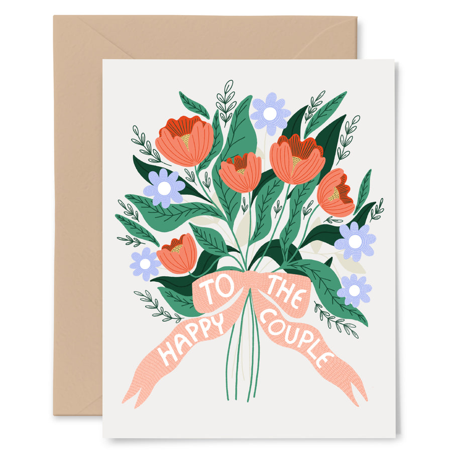 Happy Couple Bouquet Card