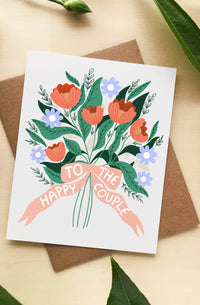 Happy Couple Bouquet Card