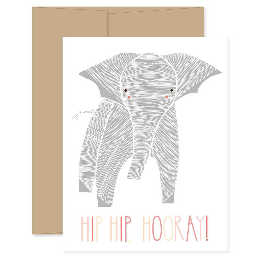 Hip Hip Hooray Baby Elephant Card