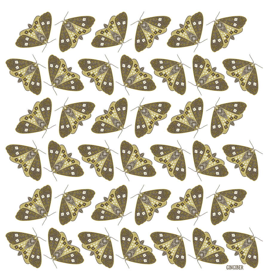 Moths Tea Towel