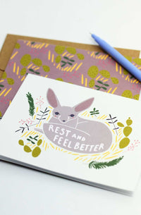 Feel Better Fennec Fox Card