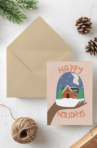 Snow Globe Holiday Card