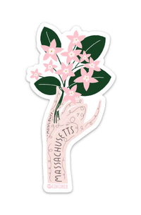 Massachusetts State Flower Sticker