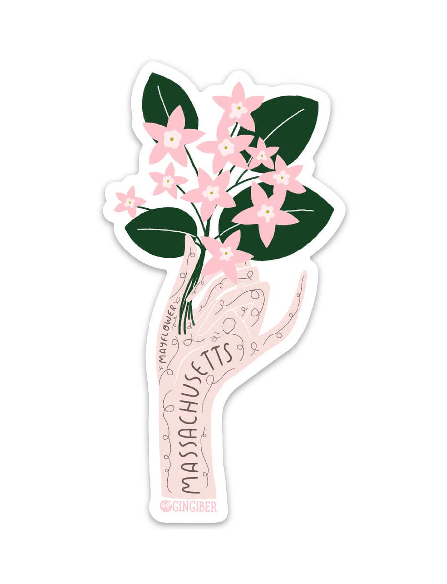 Massachusetts State Flower Sticker