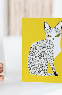 Yellow Mau Cat Card