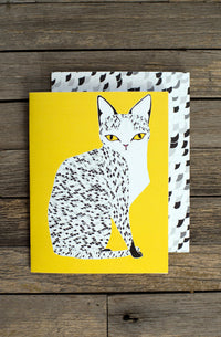 Yellow Mau Cat Card