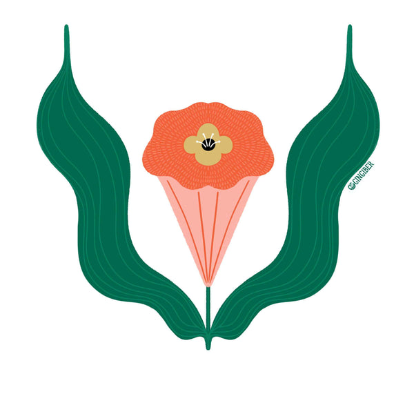 Trumpet Flower Sticker