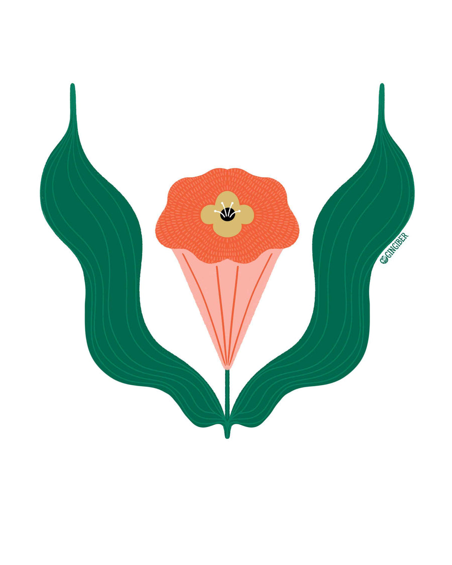 Trumpet Flower Sticker